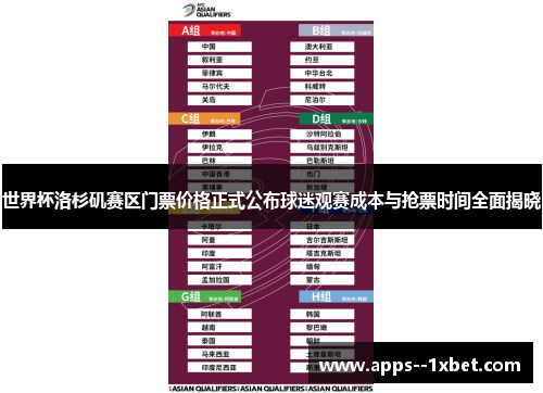世界杯洛杉矶赛区门票价格正式公布球迷观赛成本与抢票时间全面揭晓